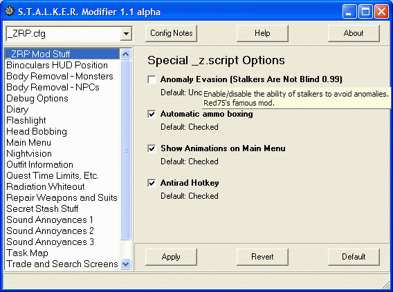 Metacognix - S.T.A.L.K.E.R. - Shadow of Chernobyl Stuff - The Modifier  Utility